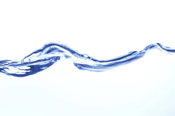 白い背景で隔離された動きの透明な水 — ストック写真