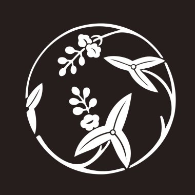 Geleneksel Japon aile arması illüstrasyonu