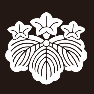 Geleneksel Japon aile arması illüstrasyonu