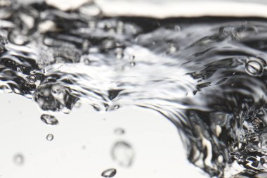 Makro temiz su sıçraması, soyut arkaplan