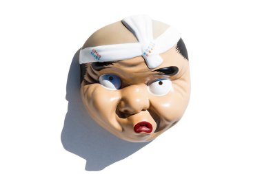 Geleneksel Japon maskesi. Hyottoko maskesi