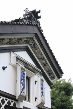 Tapınak manzarası, geleneksel Japon mimarisi.