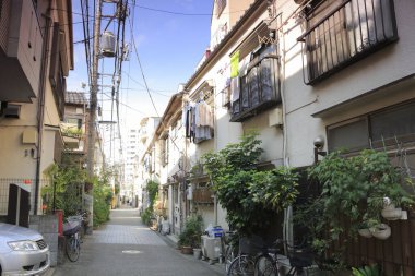 Japonya manzaralı cadde