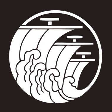 Geleneksel Japon aile arması illüstrasyonu