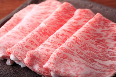 Lezzetli wagyu bifteğinin yakın plan görüntüsü            