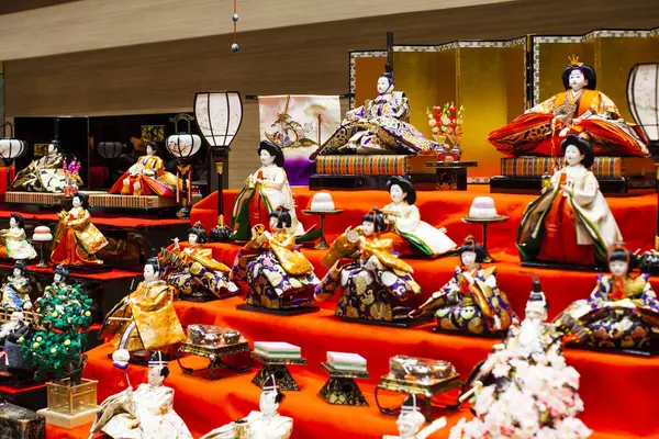 stock image Hina dolls to decorate in Japan