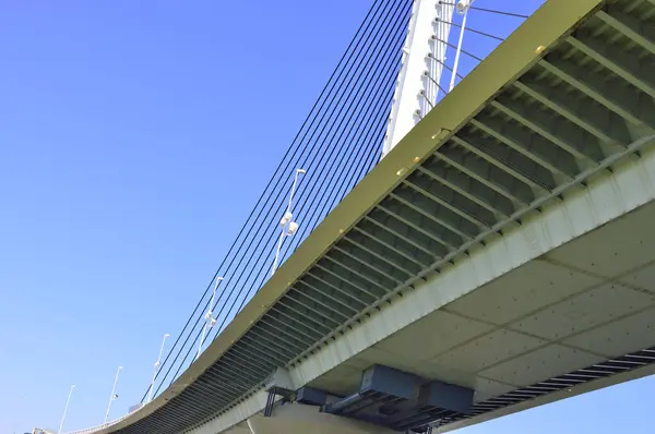 Katsushika Harp Bridge Contra Céu Azul Sem Nuvens Tóquio Japão — Fotografia de Stock