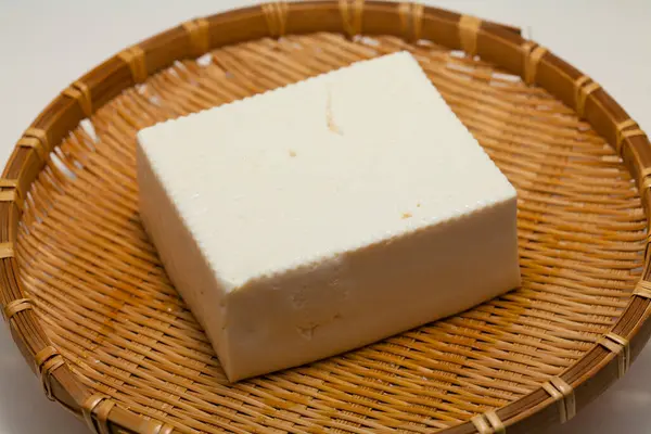 Leckeres Tofu Essen Hintergrund Nahaufnahme — Stockfoto