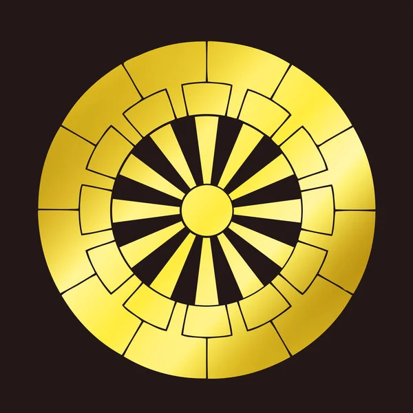 Tradycyjne Japońskie Logo Herbu Rodziny Ilustracja Złotego Koloru — Zdjęcie stockowe