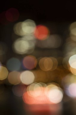 Bokeh light arkaplan, bulanık gece şehir arkaplanı.                          