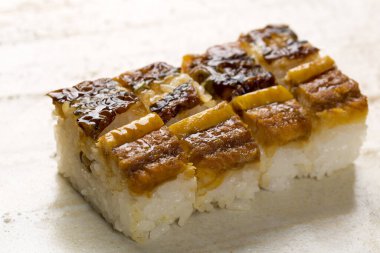 Japon suşi yemekleri, Asya yemeklerine yakın çekim.