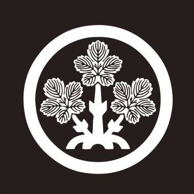 Geleneksel Japon aile arması illüstrasyonu