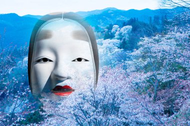 Geleneksel Japon tiyatro maskesi