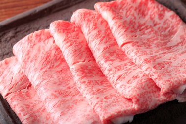 Lezzetli wagyu bifteğinin yakın plan görüntüsü            