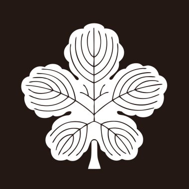 Geleneksel Japon aile arması illüstrasyonu