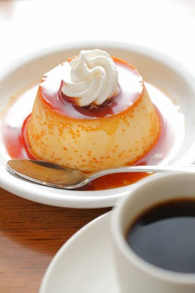 Closeup Creme Caramel Caramel Custard Custard Pudding — Stock Photo, Image