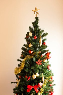 Arka planda Noel ağacı