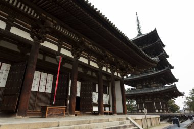 Güzel Japon tapınağı manzarası, Budizm konsepti