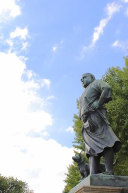 Saigo Takamori, son samuray, bronz heykel anıt 1898 yılında inşa Ueno Parkı içinde Tokyo