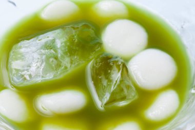 Tatlı ve otantik Asya tatlılarının görünümü