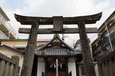 Japon tapınağının tarihi manzarası