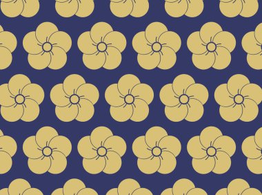 Soyut dekoratif çiçek süsü, kusursuz desenli arkaplan                       