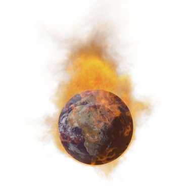 Toprak küresi yanıyor, küresel ısınma kavramı 