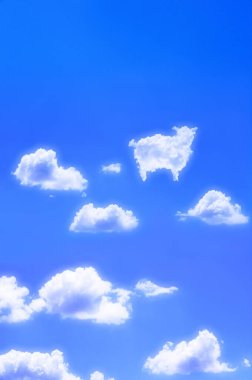 Mavi gökyüzü ve bulutlar, doğa arka plan