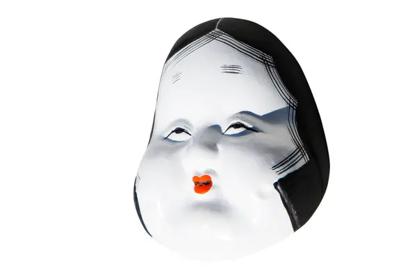 Maske Okame Hintergrund Nahaufnahme — Stockfoto