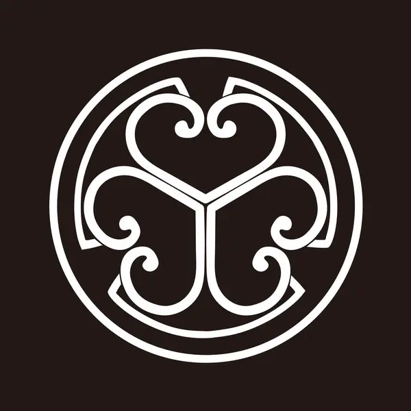 Иллюстрация Логотипа Традиционной Японской Семьи — стоковое фото