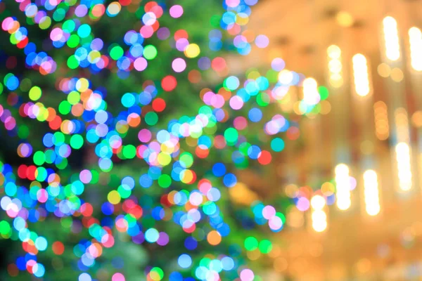 Luces Navidad Fondo Con Efecto Bokeh — Foto de Stock