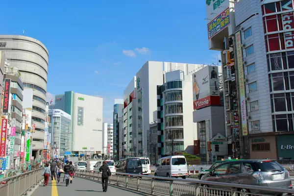 Calle Concurrida Ciudad Tokio Japón — Foto de Stock