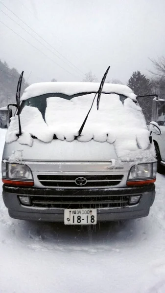 Car Parking Snow — Stock Photo, Image