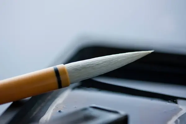 Traditional Writing Brush Japanese Writing Brush Background Close — Stock Photo, Image