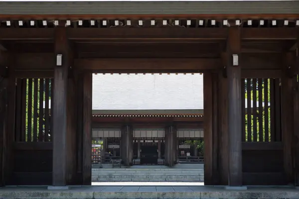 Klidná Scéna Starověké Japonské Svatyni — Stock fotografie