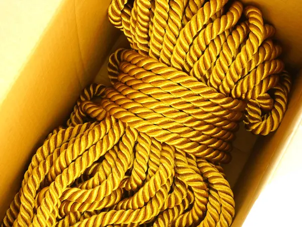 Close Brown Color Rope Background — Stock Photo, Image