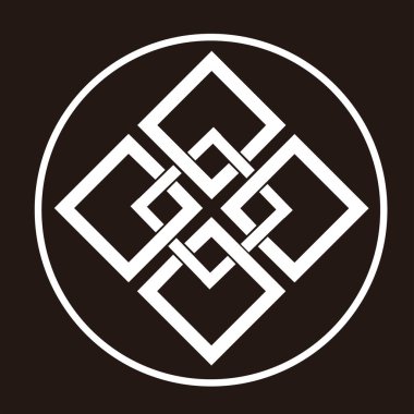 Geleneksel Japon aile arması illüstrasyonu