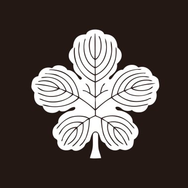 Geleneksel Japon aile arması illüstrasyonu