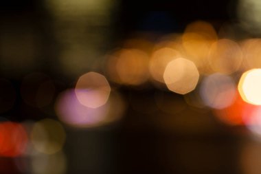 Bokeh light arkaplan, bulanık gece şehir arkaplanı.                          