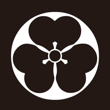 Geleneksel Japon aile arması illüstrasyonu