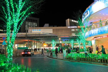 Gece şehir ışıkları, şehir arkaplanı 