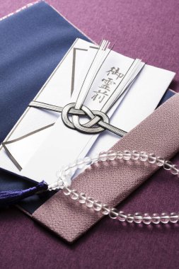 Geleneksel Japon cenazesi zarfları, kapatın.