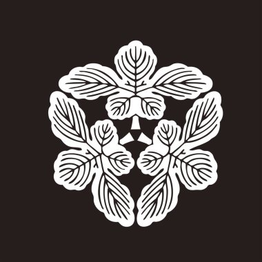 Geleneksel Japon aile arması illüstrasyonu