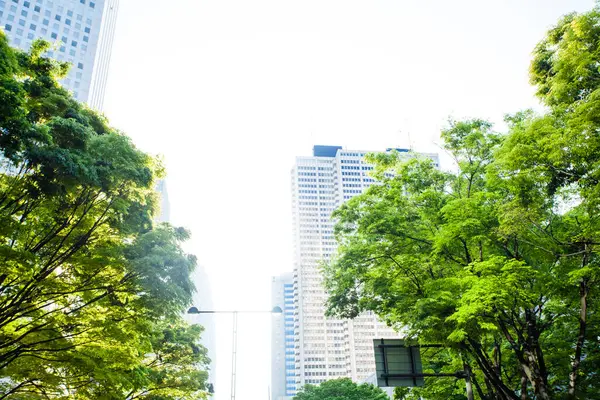Edifícios Modernos Céu Azul Tóquio Japão — Fotografia de Stock