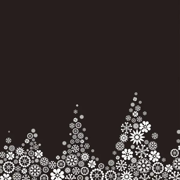 クリスマスカード 黒と白のイラスト — ストック写真