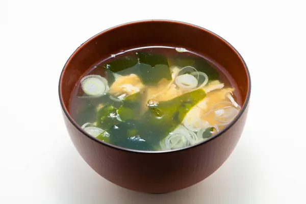 Vista Perto Sopa Deliciosa Tigela — Fotografia de Stock