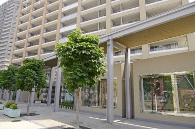 Şehirdeki kentsel binaların manzarası