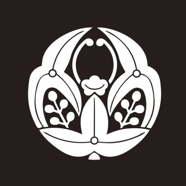 Geleneksel Japon aile arması illüstrasyonu