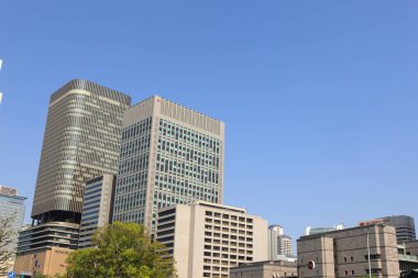 Tokyo şehir mimarisinin gündüz manzarası, Japonya