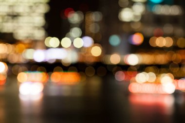 Bokeh light arkaplan, bulanık gece şehir arkaplanı.                          